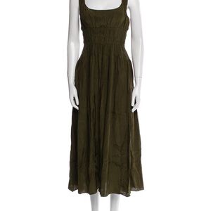 La Ligne Olive Green Midi Dress